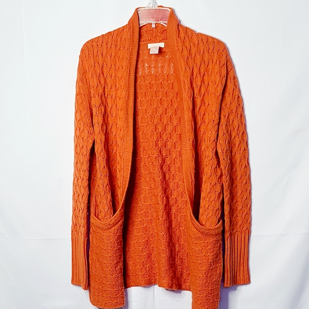 Anthropologie Tulle knit slouch pocket cardigan M